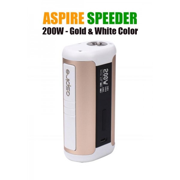 Aspire Speeder 200W Mod – Gold & White